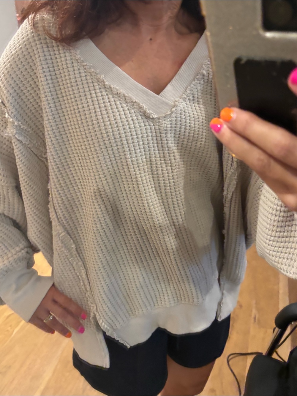 Bohme large Waffle Knit oversized top